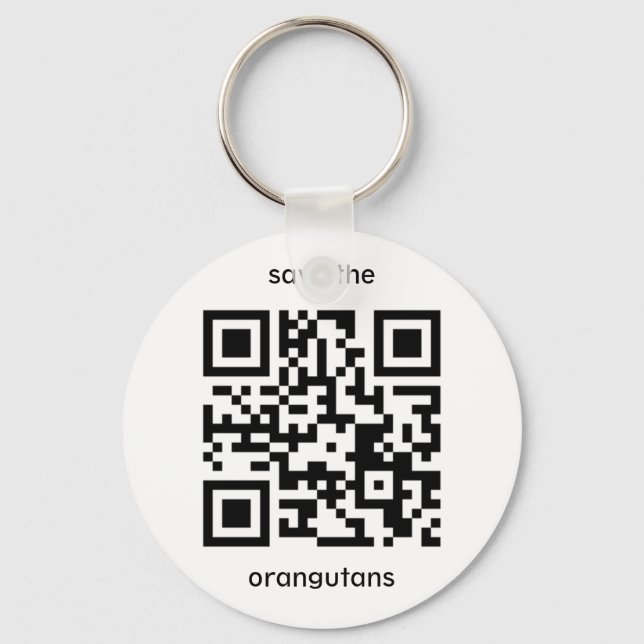 Chaveiro Código QR Orangutan (Frente)
