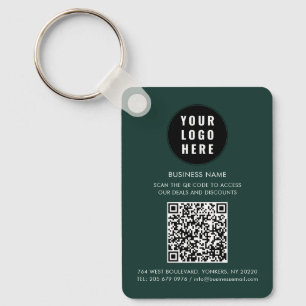 Chaveiro Código QR Personalizado Logo Moderno Minimalista N