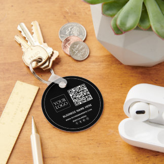 Chaveiro Código QR personalizado Logotipo comercial Site na