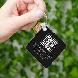 Chaveiro Código QR personalizável e modelo de texto editáve