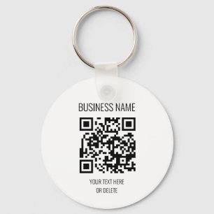 Chaveiro Código QR Professional White Business Name Circula