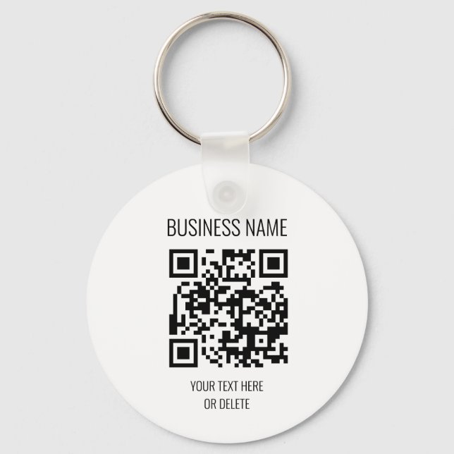 Chaveiro Código QR Professional White Business Name Circula (Frente)