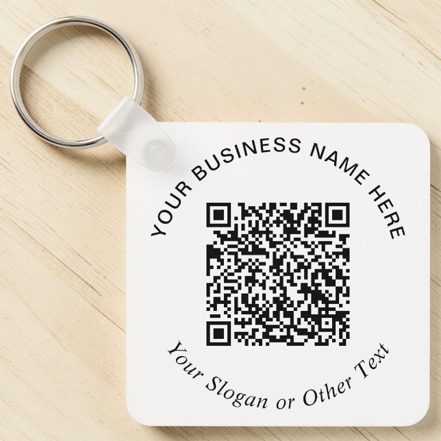 Chaveiro Código QR Promocional Empresarial (Business QR Code Promotional Keychain)