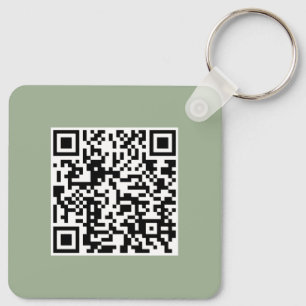 Chaveiro Código QR Verde Sage Moderno Promocional Empresari