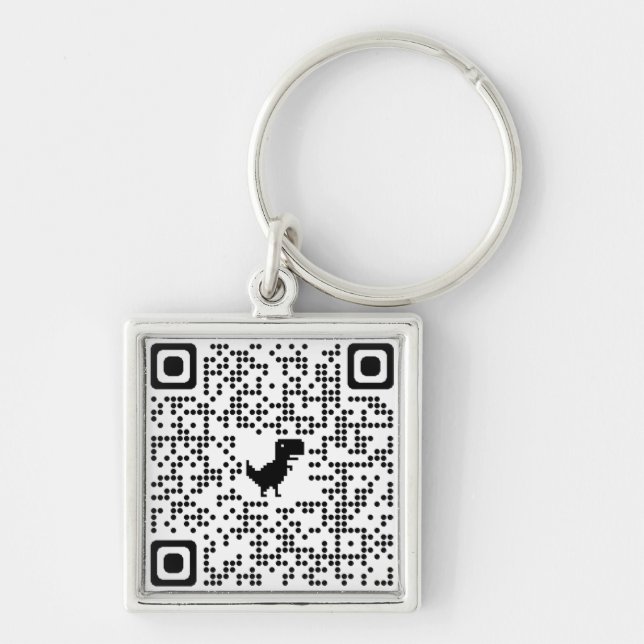 Chaveiro CÓDIGO QRCODE da Cadeia de Chave para Rickroll (Frente)