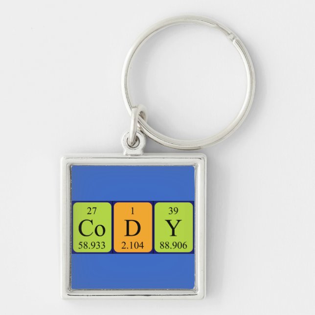 Chaveiro Cody periódico mesa name keyring (Frente)