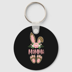Chaveiro Coelhinha mamãe leopardo floral feliz páscoa dia d