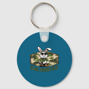 Chaveiro Coelhinho da Páscoa legal caçador de ovos camuflag