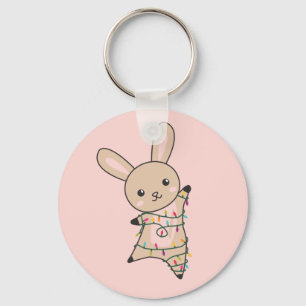 Chaveiro Coelhinho Feliz Natal Animais de inverno Coelhos K