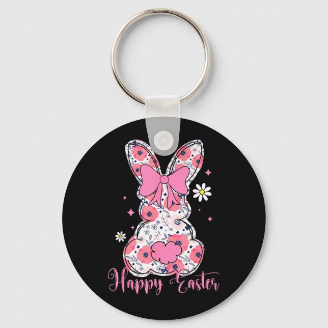 Chaveiro Coelhinho Feliz Páscoa Laço Sedutor Bunny Mulheres (Frente)