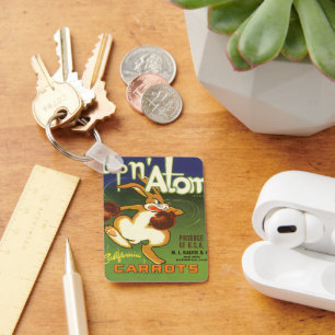 Chaveiro Coelho Boxing de Etiquetas de Vintage, Arrastões 