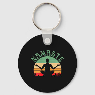 Chaveiro Coelho Namaste Com Mandala Engraçado Ioga Meditaçã