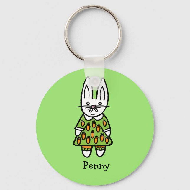 Chaveiro Coelho Penny Personalizado (Frente)
