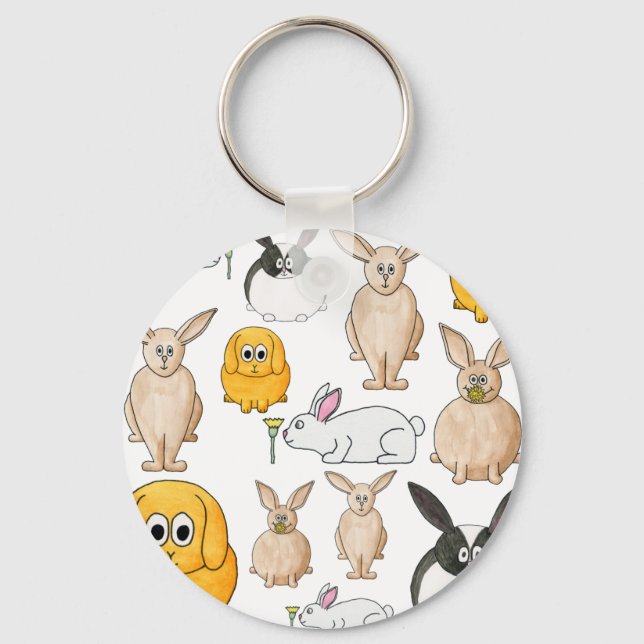 Chaveiro Coelhos. (Frente)