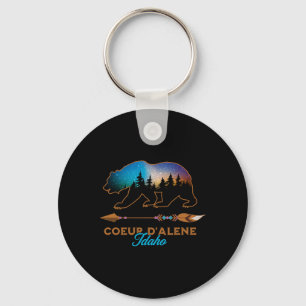 Chaveiro Coeur D'alene Idaho Urso Noite Estrelada Viagem Le