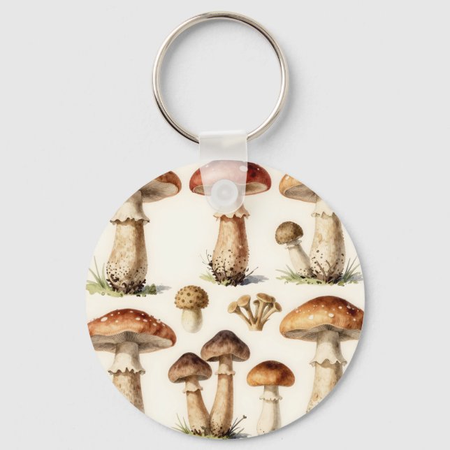 Chaveiro Cogumelo Fungo Botânico Antigo Toadstool  (Frente)