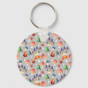 Chaveiro Cogumelos fantásticos e bonitos, travesseiro decor