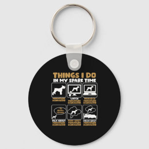 Chaveiro Coisas Que Eu Faço Em Meu Tempo Livre Mini Schnauz