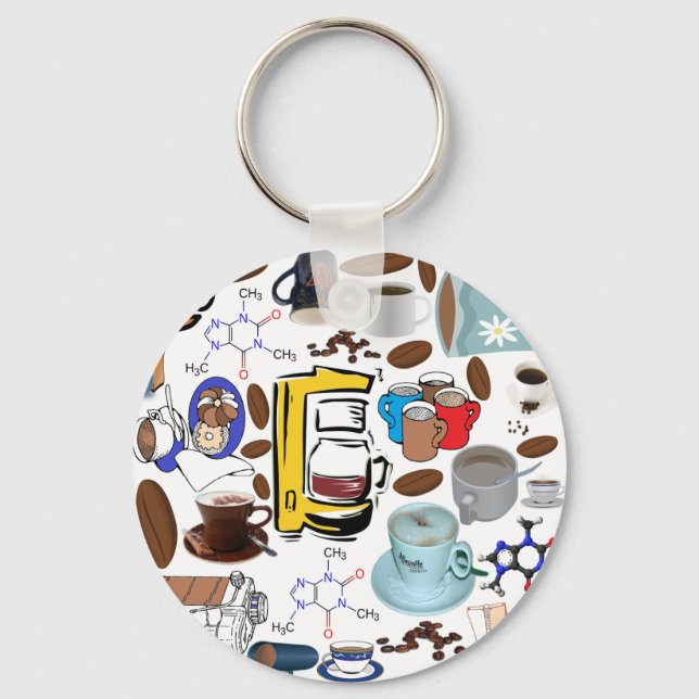 Chaveiro Colagem de Café (Frente)