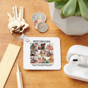 Chaveiro Colagem de Fotografias do Melhor Pai Do Dia de os 