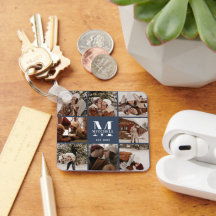 Colagem de Fotos do Casal Monograma | Marinho mono