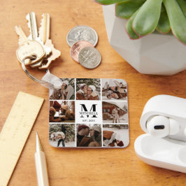 Chaveiro Colagem de Fotos do Casal Monograma | Presente Mon