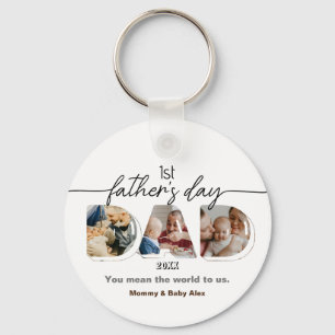 Chaveiro Colagem de Fotos do Primeiro Dia de os pais 3