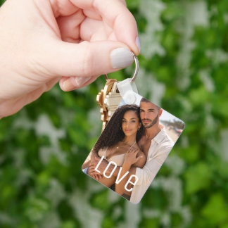 Chaveiro Colagem de Fotos e Texto Personalizada
