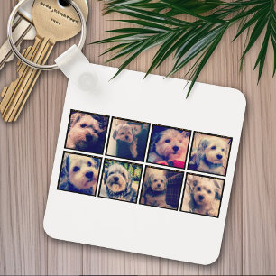 Chaveiro Colagem de Fotos Personalizada com Fotos Quadradas