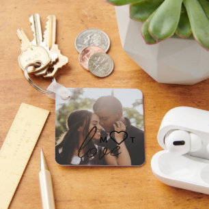 Chaveiro Colagem de Fotos Personalizadas com Texto e Monogr
