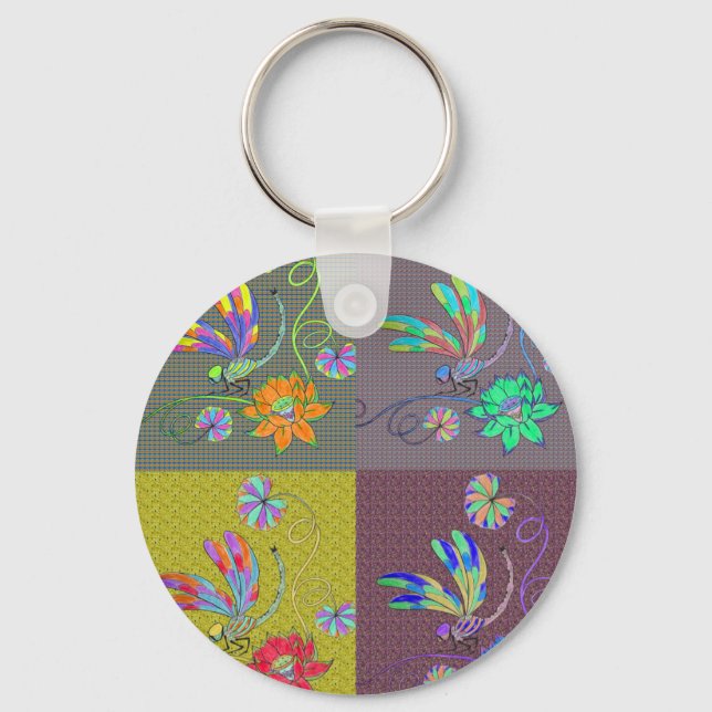 Chaveiro Colagem Dragonfly (Frente)