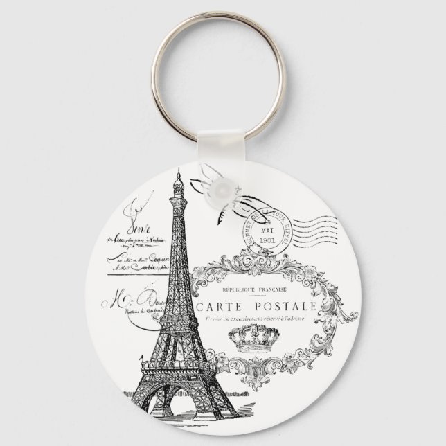 Chaveiro Colagem em torre Eiffel (Frente)