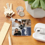 Chaveiro Colagem Personalizada de Fotografias Monogramas 5<br><div class="desc">Crie um anel-chave de 5 Fotografias personalizado exclusivo,  personalizado e personalizado,  do Ricaso</div>