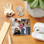 Chaveiro Colagem Personalizada de Fotografias Monogramas 5<br><div class="desc">Crie um anel-chave de 5 Fotografias personalizado exclusivo,  personalizado e personalizado,  do Ricaso</div>