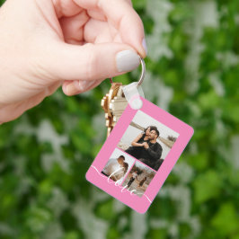 Chaveiro Colagem Personalizada de Fotos e Texto