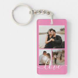 Chaveiro Colagem Personalizada de Fotos e Texto