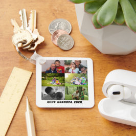 Chaveiro Colagem personalizada do Melhor Avô de 6 Fotos