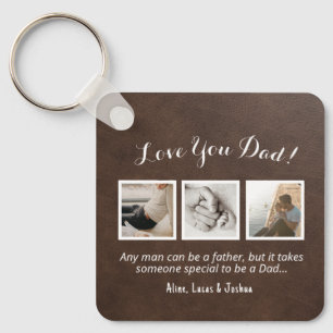Chaveiro ★ Colar de Foto Colagem Amor Você Pai Personalizáv