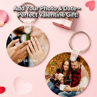 Chaveiro Colar de Foto Personalizável de Amor para o Dia do
