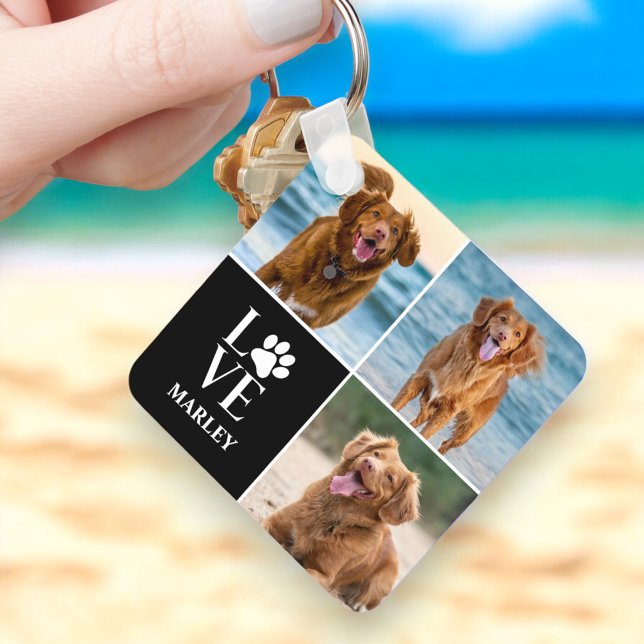 Chaveiro Colar de Fotos Personalizado Amor Cachorro Nome Do (Criador carregado)