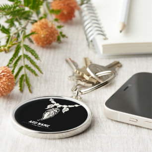 Chaveiro Colar de Pingente de Pena para Homens – Prata Mini