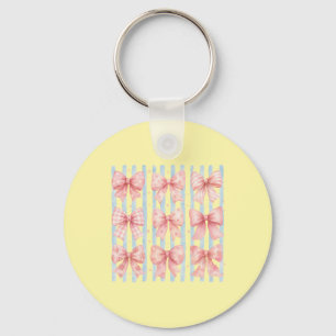 Chaveiro Coleção Arco Rosa Aquarela Faixa Azul Coquete
