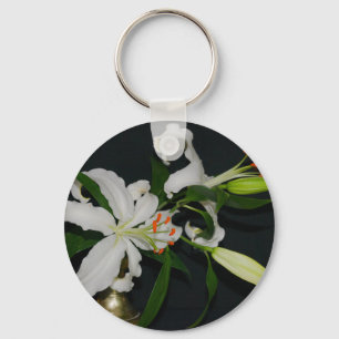 Chaveiro Coleção Irlandesa de Design-Latão e Flor
