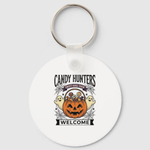 Chaveiro Coletor de Doces de Halloween Gravura Vintage Abób