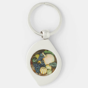 Chaveiro Colheita de outono com Pumpkins, Nuvens