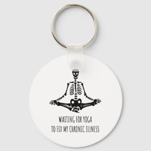 Chaveiro Colher engraçada esperando o yoga consertar minha