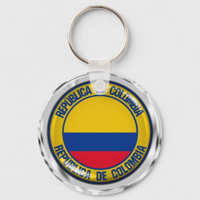 Chaveiro Colômbia Round Emblem (Frente)