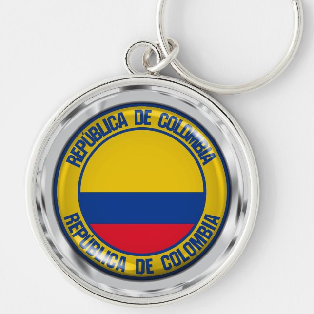 Chaveiro Colômbia Round Emblem (Frente)