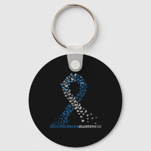 Chaveiro Colonoscopia Cancer Colônica Fita Azul