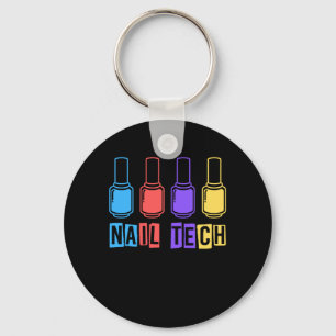 Chaveiro Coloração Nail Tech no prego do Manicurista Polonê